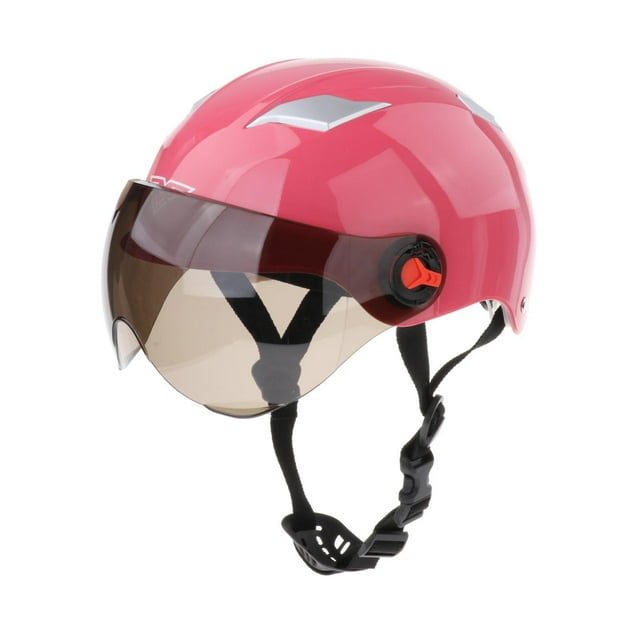 Casco de motocicleta abierta, casco de carreras de circunferencia de cabeza de 56-62 protección de cabeza con visera DYNWAVEMX Medio sombrero de seguridad