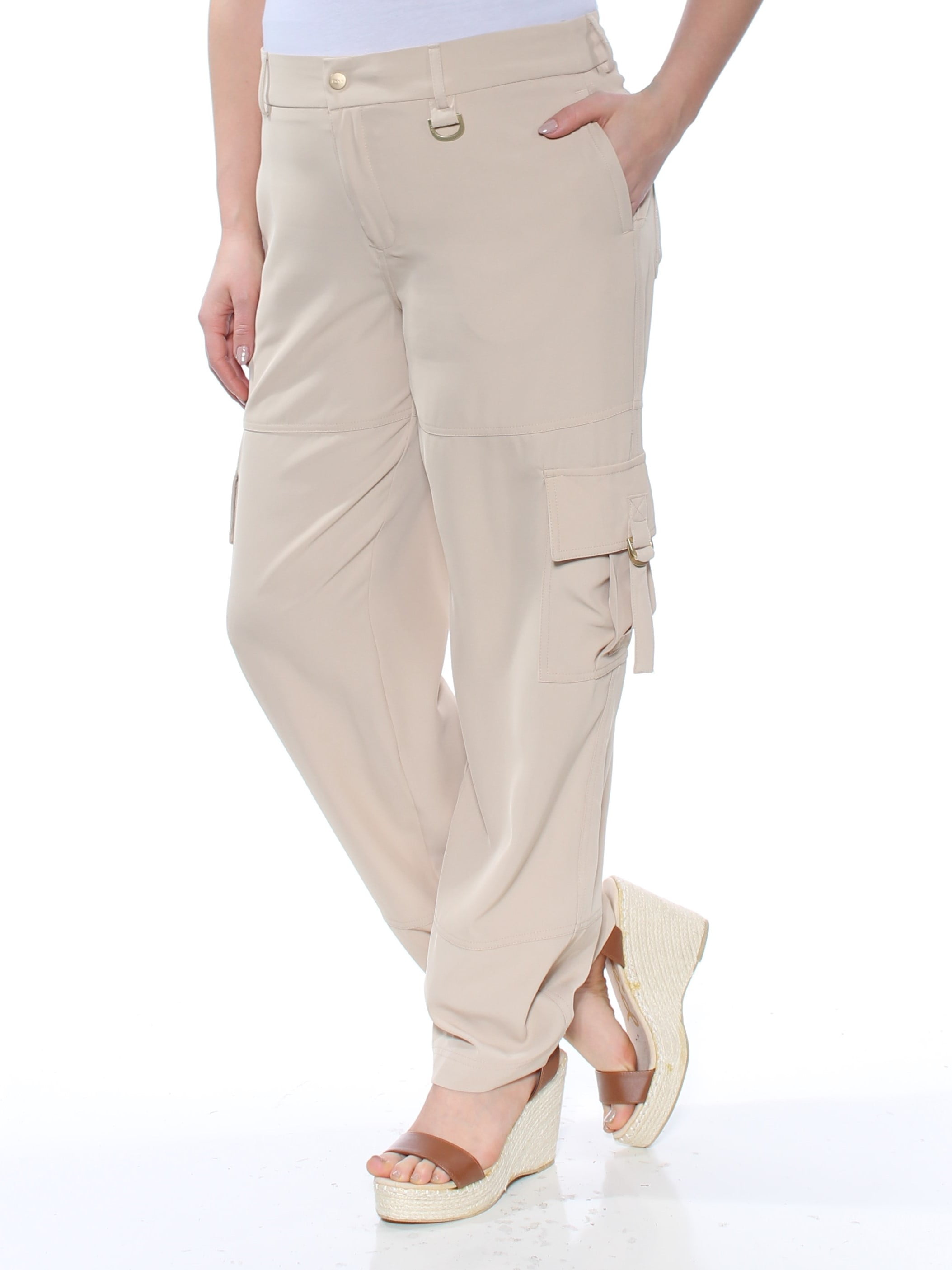 DKNY - DKNY Womens Beige Cargo Pants Size: 14 - Walmart.com - Walmart.com