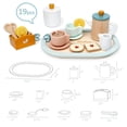 thumbnail image 5 of PairPear Wooden Tea Set for Little Girls, Wooden Toys Toddler Tea Set Play Kitchen Accessories for Kids Tea Party with Play Food., 5 of 5