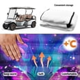 thumbnail image 5 of Uorisanigo Purple Butterfly Golf Cart Seat Cover, Golf Cart Seat Towel Blanket Fits for EZGO, Club Car, Yamaha and More 2-Seat Carts, with 4 Storage Pockets, Easy to Install & Clean, 5 of 7