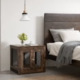 thumbnail image 4 of Small Dog Crate Furniture with Tray for Dogs Cats Min Pigs Rabbit Indoor Aesthetic Puppy Kennel Modern Decorative Wood Pet House Dog Cage Pretty Cute End Side Table Nightstand Rustic, 4 of 6