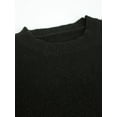 thumbnail image 4 of Cozy Women Crew Neck Pullover Sweater - Soft Knit Long Sleeve Solid Color Wardrobe, 4 of 12