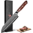 thumbnail image 1 of Purple Dragon Damascus Santoku Knife 7 Inch, VG10 Steel Japanese Chef Knife for Kitchen Cooking Meat Cleaver, Cutting Vegetables and Fruit, Razor-Sharp Chef's Knife with Gift Box, 1 of 8