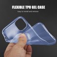 thumbnail image 2 of Kaleidio Case For iPhone 12 Pro Max (6.7") [Wrap] Flexible See-Thru TPU Gel Slim Fit Transparent Skin Cover [See-Thru Blue], 2 of 5