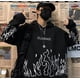 thumbnail image 1 of Otoño e Invierno estilo bf calle Hip-Hop Retro estampado de llama ropa holgada con capucha para parejas más suéter de moda de terciopelo amor, 1 of 5