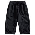 thumbnail image 4 of Gym Shorts Men Solid Color Outdoor Casual Long Pants Travel Work Trousers Elastic Waist Straight Leg Summer Beach Hiking Golf Shorts, 4 of 4