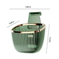 thumbnail image 3 of Shower Basket under $5! Bzdzmqm Plastic Shower Storage Basket With Hooks, Multi-layer Hanging Organizer For Bathroom, Kitchen Vegetable Cosmetics Storage, No Drill Wall Mount, Durable ABS Material, 3 of 7