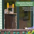thumbnail image 5 of Carbonized Wood Window Squirrel Feeder, Squirrel Feeders for Outside Winter with Transparent Viewing, Ladders & Removable Front Panel, Safe Feeding Shelter for Squirrels for Corn, 5 of 5