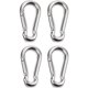 thumbnail image 1 of Gancho de mosquetón M6 Hebilla de resorte de acero inoxidable 304 resistente, Clip de llavero de mosquetón para exteriores, camping, senderismo. 4 paquetes, LingWen 8390615209106, 1 of 1