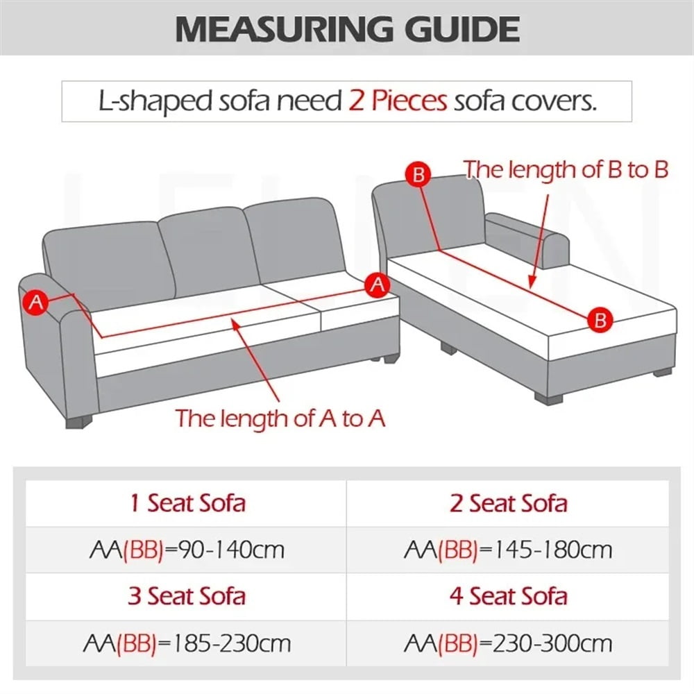 Sofa Cover For Living Room Elastic Thick Waterproof Sofa Cover 1/2/3/4 Seater L-shaped Corner Sofa Cover