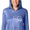 thumbnail image 5 of Columbia Women's Tidal Tee Hoodie PFG Gig-A-Type, Serenity/White, X-Small, 5 of 6
