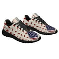 thumbnail image 6 of Tri Color Cavalier King Charles Spaniel Wrapped In American flag Shoes Sneakers Black Size 7, 6 of 7