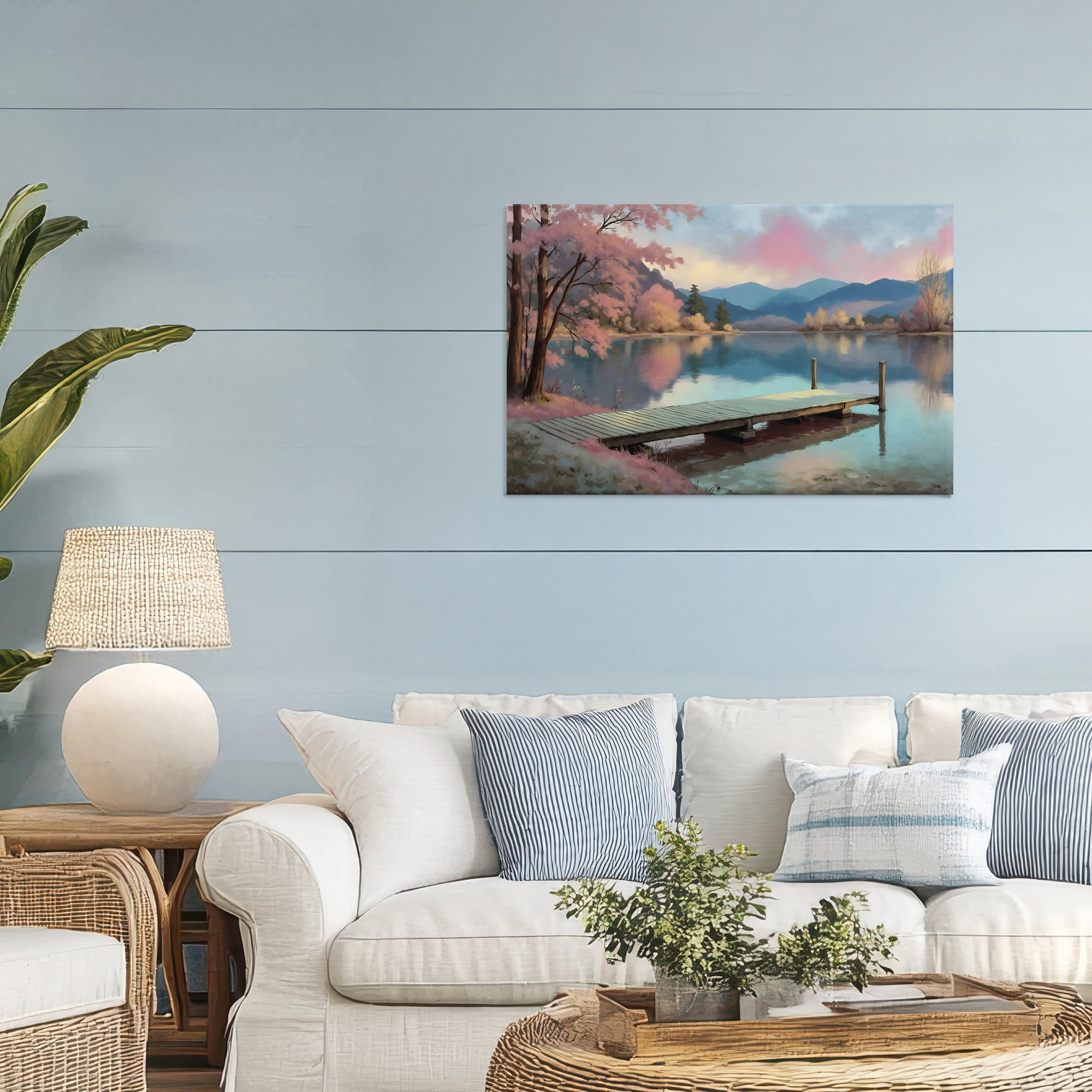 Stupell Industries Pink Dock at Sunset Canvas Wall Art, design by Creative Studio