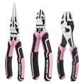 thumbnail image 1 of Juego de alicates WORKPRO Pink de 3 piezas: punta de aguja, corte, deslizantes, 1 of 7