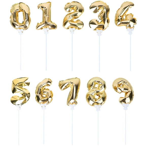 KAKOWELY Décoration de Fête de Bachelier 10 Pcs Ballons Chiffres Ballons Décoratifs Ballons du Nouvel An Cadeaux de Fête Ballon d'Anniversaire 12.6"X3.94"X0.39 Pouces