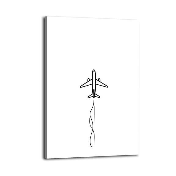 Airplane Line Art Poster Great Wall Art for Home Decor, Made in USA,fathers Day Posters for Room, Office Or Living Room