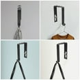 thumbnail image 5 of OULII Black Over Door Cubicle Hanger Heavy Duty Metal Hook for Hats Bags and Coats, 5 of 8