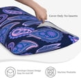 thumbnail image 4 of King Pillow Cases Standard Size - Purple Paisley Soft Envelope Closure Microfiber Block Print Pillow Cover, Wrinkle Stain Resistant Travel Pillow Covers Standard Size 20x36in, 4 of 7