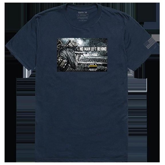 No Men Left Tactical Graphic Tee Shirt, Navy - Medium