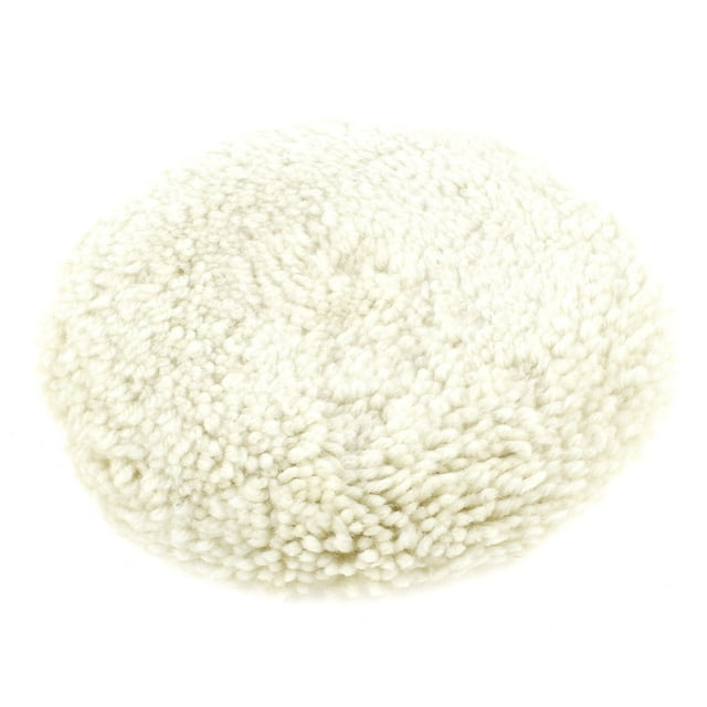 Almohadilla De Pulido Unique Bargains Redondo De Lana 22.9cm 230mm Beige Para Coche Lustrador