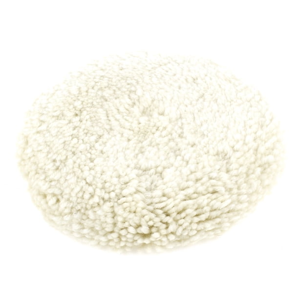 Almohadilla De Pulido Unique Bargains Redondo De Lana 22.9cm 230mm Beige Para Coche Lustrador