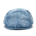 thumbnail image 2 of Gorra plana bordada de mezclilla estilo vintage para hombres y mujeres, 2 of 3