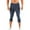 Navy, variant on BLCHUNen Yoga Pants Mens Capri Pant Athletic Leggings Fitness Stretch Cycling Quick Dry Breathable Cropped Trousers