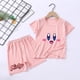 thumbnail image 3 of Kirby-Conjunto de pijama de dibujos animados para niña, ropa de dormir cómoda, camiseta rosa, pantalones cortos de manga corta, 3 of 5