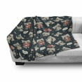thumbnail image 3 of Romantic Soft Flannel Fleece Throw Blanket, Raccoon with I Love You Heart Kisses Birthday Celebration Graphic, Cozy Plush for Indoor and Outdoor Use, 70" x 90", Multicolor, by Ambesonne, 3 of 6