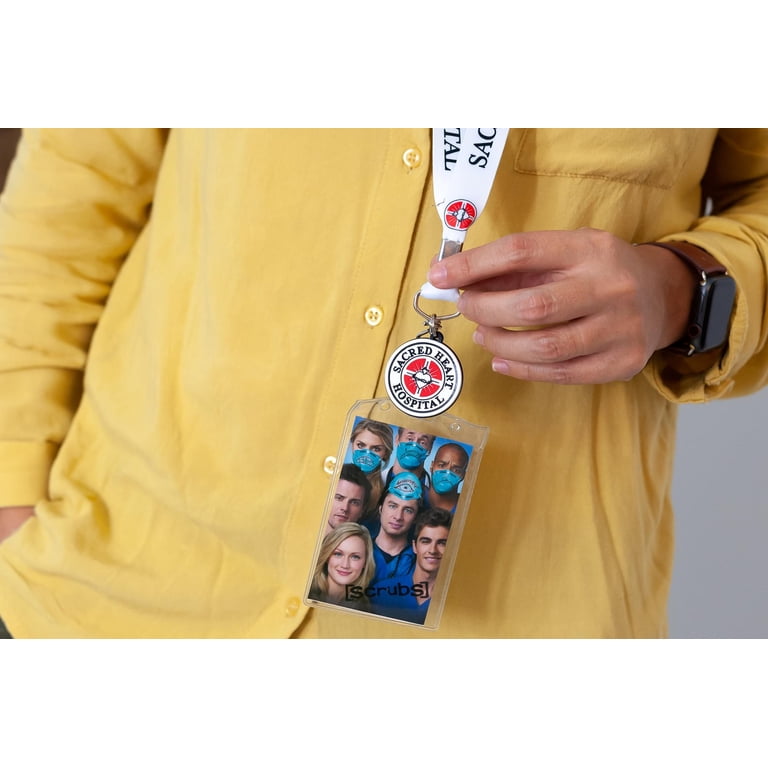 Scrubs TV Show Sacred Heart Hospital Lanyard - Official ID Badge Holder With Bonus Charm