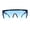 Black / Blue, variant on Womens Oversize High Temple Flat Top Shield Diva Sunglasses Tortoise Red Orange