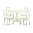 thumbnail image 2 of East West Furniture Dining Room Set Linen White, DLBO5-LWH-LC, 2 of 7