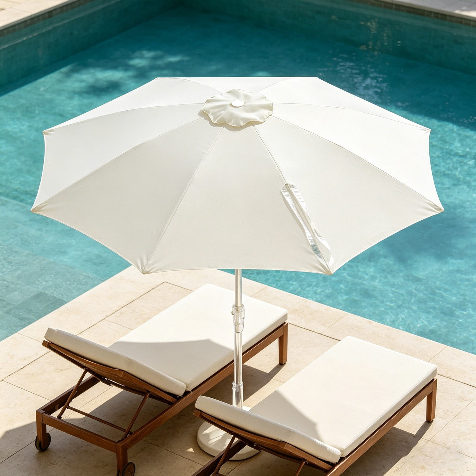 YiJuHui 9.84ft Patio Umbrella Replacement, Banana Umbrella Cover Waterproof UV Protection, Outdoor Sun Shade Fabric for Pool Backyard Garden, Weather Resistant Patio Canopy Top
