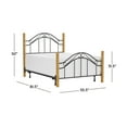 thumbnail image 2 of Hillsdale Furniture Winslow Black Metal with Oak Wood Poster Full Bed, 2 of 11