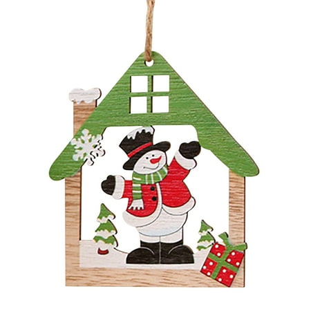 

Wooden Hollow Christmas Tree Pendant