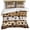 Brown, variant on 3 Piece Brown Cat Paw Print Duvet Cover Set California King,Microfiber Comforter/Quilt Cover with Corner Ties and 2 Pillowcases,Vintage Farmhouse Country Wooden Grain Soft Bedding with Zipper Closure