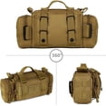 thumbnail image 2 of Riñonera táctica de asalto militar, cinturón de cadera, eslinga, bolsa de equipo lumbar del ejército, bolsas de alcance para manillar de cámara EDC (parche incluido), marrón, 2 of 5