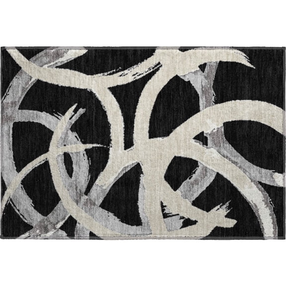 Dalyn Rugs Premium Machine Washable Mayfield AMF1022 Black 1'8" x 2'6" Rug