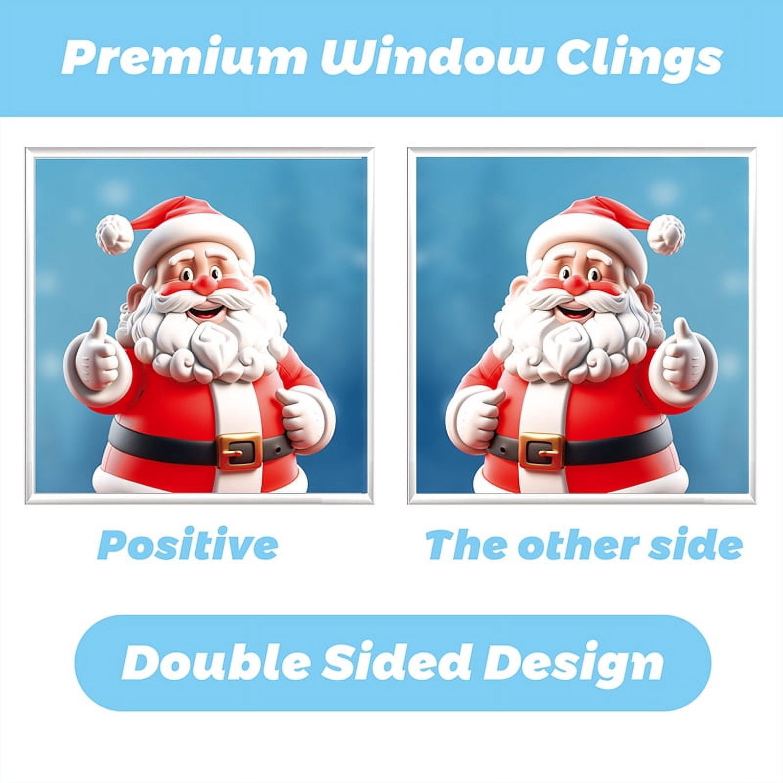 155 PCS Christmas Snowflake Window Stickers - Xmas Holiday White Winter Christmas Window Decorations Ornaments(9 Sheets)