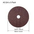 thumbnail image 2 of 6-Inch x 7/8-Inch Aluminum Oxide Resin Fiber Discs, Center Hole 40 Grit Sanding Grinding Discs 5 Pcs, 2 of 4