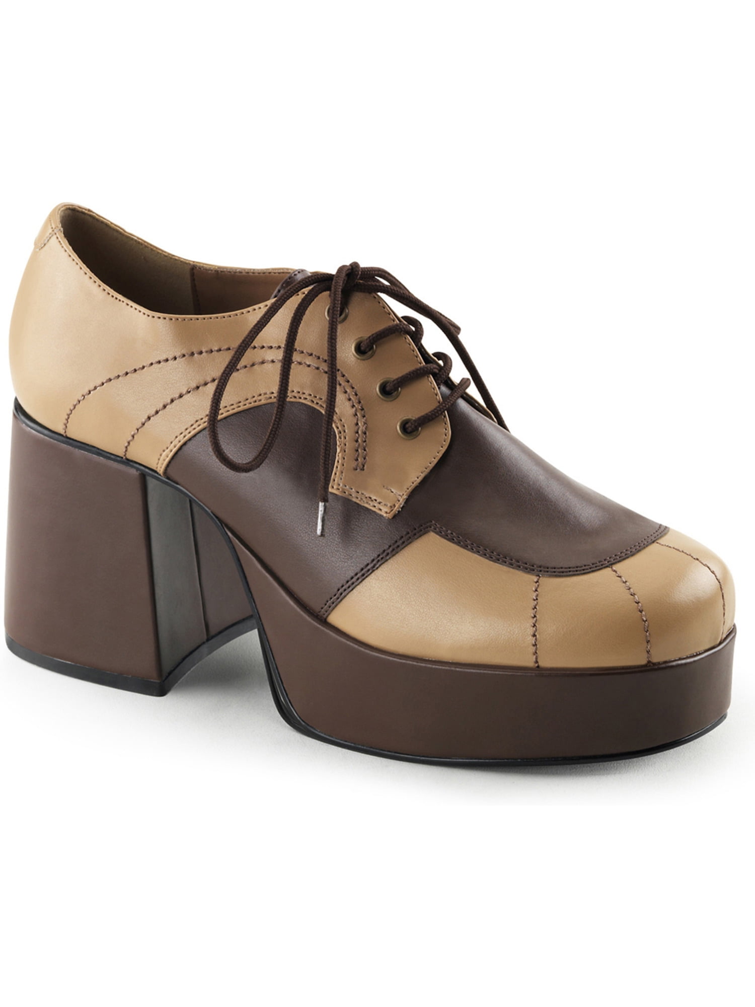 Funtasma Mens Brown and Tan Retro Shoes with 3.5 Inch