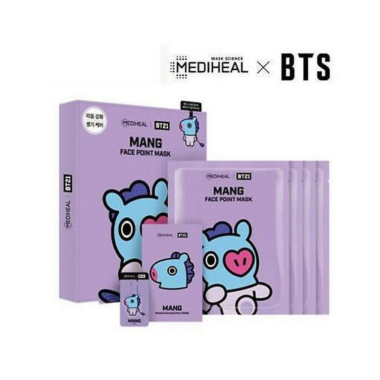 MEDIHEAL BTS BT21 FACE POINT MASK (4 Sheets+Post Card+Book