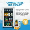 thumbnail image 2 of Newair 100 Can Beverage Refrigerator Cooler, Freestanding Mini Fridge in Stainless Steel, 2 of 15