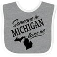 thumbnail image 3 of Inktastic Someone in Michigan Loves Me Boys or Girls Baby Bib, 3 of 4