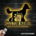 thumbnail image 3 of Craftnamesign Custom FLoral Chinese Crested Metal Wall Art LED Light, Flower Dog Lover Name Sign, 3 of 5