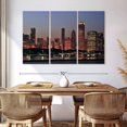 thumbnail image 3 of Elephant Stock Chicago Twilight Wall Art - Horizontal Multi Panel Canvas - Living Room Wall Decor - Places Multi Panel - Gray And Black Decor - 65" x 42", 3 of 8