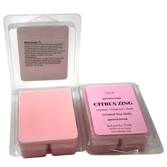 Citrus Zing Soy Wax Melts | Fruit Scented Wax Tarts | Grapefruit Mangosteen Peach Aroma | Home Decor Gift for her birthday