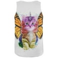 thumbnail image 2 of Rainbow Butterfly Unicorn Kitten All Over Adult Tank Top - Medium, 2 of 2