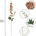 thumbnail image 4 of 8pcs Dusty Blue Delphinium Artificial Flowers 33.5 Inch Faux Delphinium Stems Larkspur Flowers for Wedding Table Centerpieces Home Garden Decor, 4 of 22