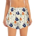 thumbnail image 4 of Lsque Flower Leaves Printed Women's Running Shorts with Liner Pockets,Elastic Quick Dry Workout Athletic Gym Yoga Shorts,Womens High Waist Shorts-Medium, 4 of 9